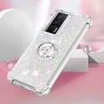 thumbnail image 5 of Funda para Xiaomi POCO F5 Pro 5G con Brillo Líquido Flotante, Purpurina, Parachoques y Anillo Giratorio Soporte, 5 of 5