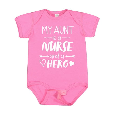 

Inktastic My Aunt is a Nurse and a Hero Gift Baby Boy or Baby Girl Bodysuit