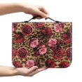 thumbnail image 2 of HELLHERO Rose Leopard Print Design Bible Carrying Case Protective for Bible Study Church Prayer, PU Leather Waterproof Bible Cover, 2 of 12