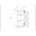 thumbnail image 2 of 100% Solid Wood Short Bathroom Cabinet with Solid Door - 16.5" W x 36" H - Yellow Wooden Cabinet, 2 of 5