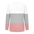 thumbnail image 5 of Jsaierl Women's Sweatshirts Cute Color Block Sweatshirts Crewneck Dressy Casual Pullover Tops Trendy Long Sleeve Shirts, 5 of 5