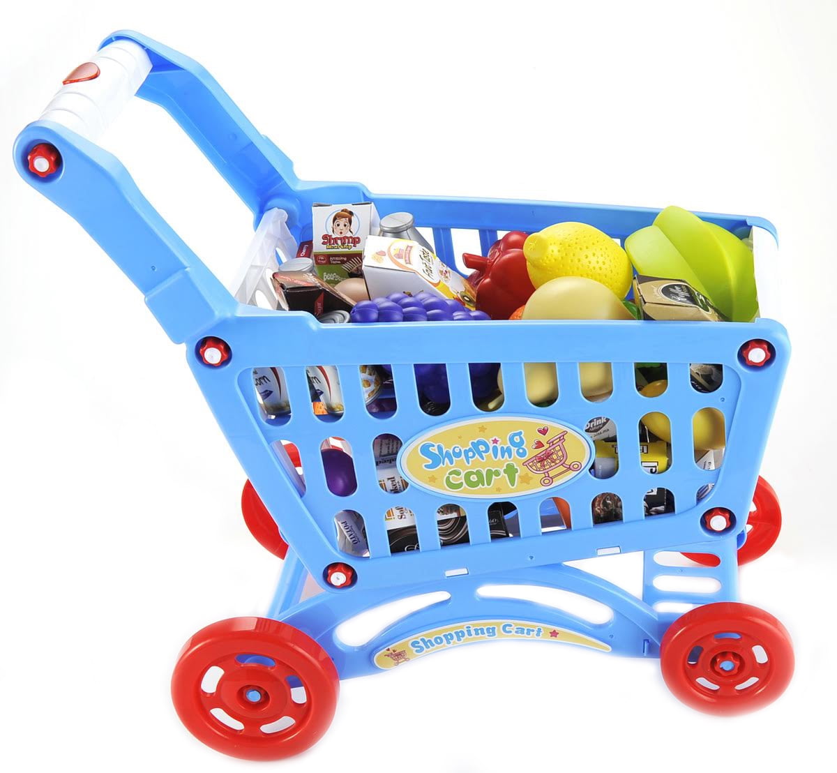 Kitchen Connection Shopping Cart Playset - Blue - Walmart.com - Walmart.com