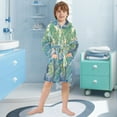 thumbnail image 5 of FORMRS Niños Bathrobe Unisex Hooded Robe Soft Plush Pajamas Sleepwear, Size 2-3T, Beige Tree, 5 of 7