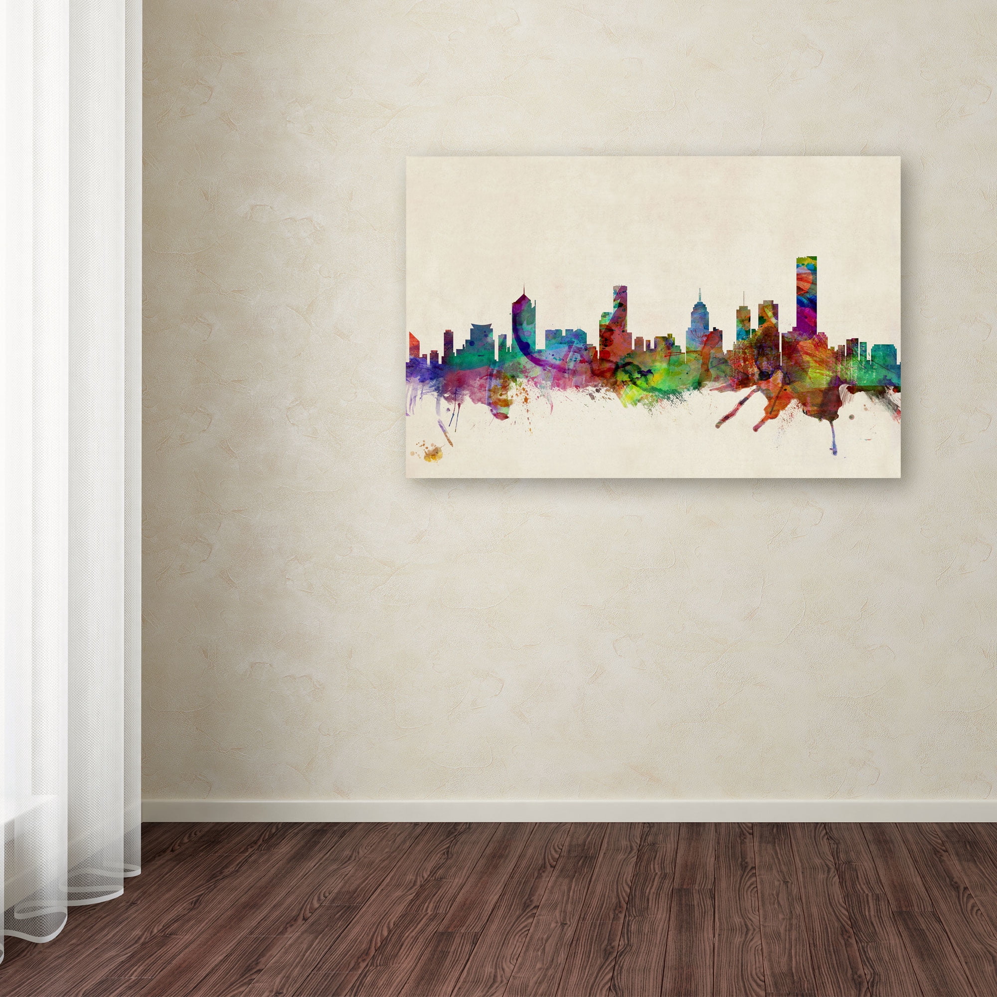 Trademark Fine Art "Melbourne, Australia" Canvas Art by Michael Tompsett