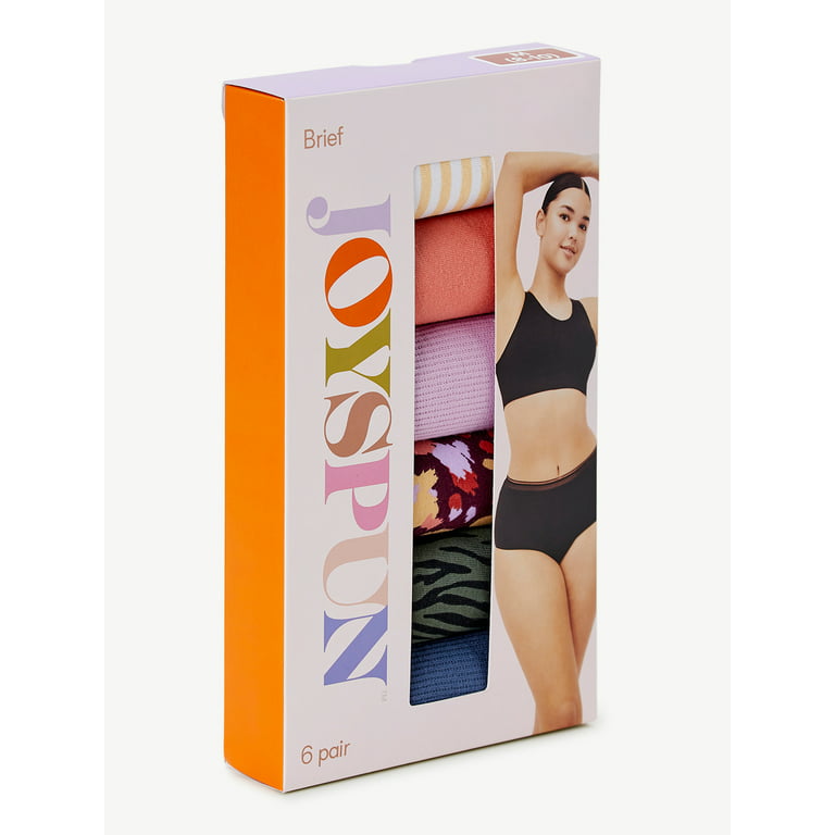 Joyspun Women's Seamless Brief Panties, 6-Pack, Sizes XS to 3XL - DroneUp  Delivery