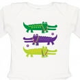 thumbnail image 4 of Inktastic Mardi Gras Holiday Alligators Boys or Girls Long Sleeve Baby Bodysuit, 4 of 5