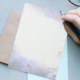 thumbnail image 3 of 24 Sheets Stationary Letter Paper Set A5 Cute Colored Gold Foil Stamping Fancy Lined Stationery Writing Papers For Writing Letters Scrapbook Poem Crafts Wedding Invitation Printing Supplies, 3 of 6
