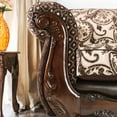 thumbnail image 4 of Furniture of America Robertson Traditional Synthetic Leather Love Seat, Light Brown, 4 of 8
