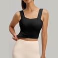 thumbnail image 5 of Purcolt Sports Bra Top for Women Short Sleeve Padded Yoga Workout Crop Top with Built in Bra Support, 5 of 6