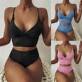 thumbnail image 2 of 2 Piece High Waist Halter Bikini Set, 2 of 5