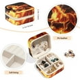 thumbnail image 4 of PhooArto Small Jewellery Box, Fire Running Horse Portable Travel Mini Jewelry Case for Women Leather Ring Organizer, 4 of 5