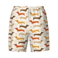 thumbnail image 4 of Lsque Mens Swim Trunks Dachshund Pattern - Bathing Suit Compression Liner - Beach Swim Shorts Swimwear - (S-3XL) - Stretch Quick Dry -Medium, 4 of 9