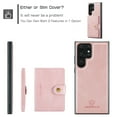 thumbnail image 6 of Wallet Case for Samsung Galaxy S25 Ultra with Detachable Card Holder Cover, Premium PU Leather Slim Kickstand Magnetic Closure Soft Silicone Shockproof Protective Phone Case, Pink, 6 of 7