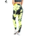 thumbnail image 5 of PULLIMORE Womens High Waisted Leggings Tie Dye Push up Textured Yoga Capri Pants (XL, Yellow), 5 of 7