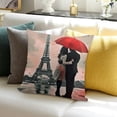 thumbnail image 3 of BANET Red Trees Square Throw Pillow Covers, Eiffel Tower Decorative Couch Pillowcase with Hidden Zipper, Double Side Print Throws Cushion Cover for Bed Sofa 22x22in, 3 of 5