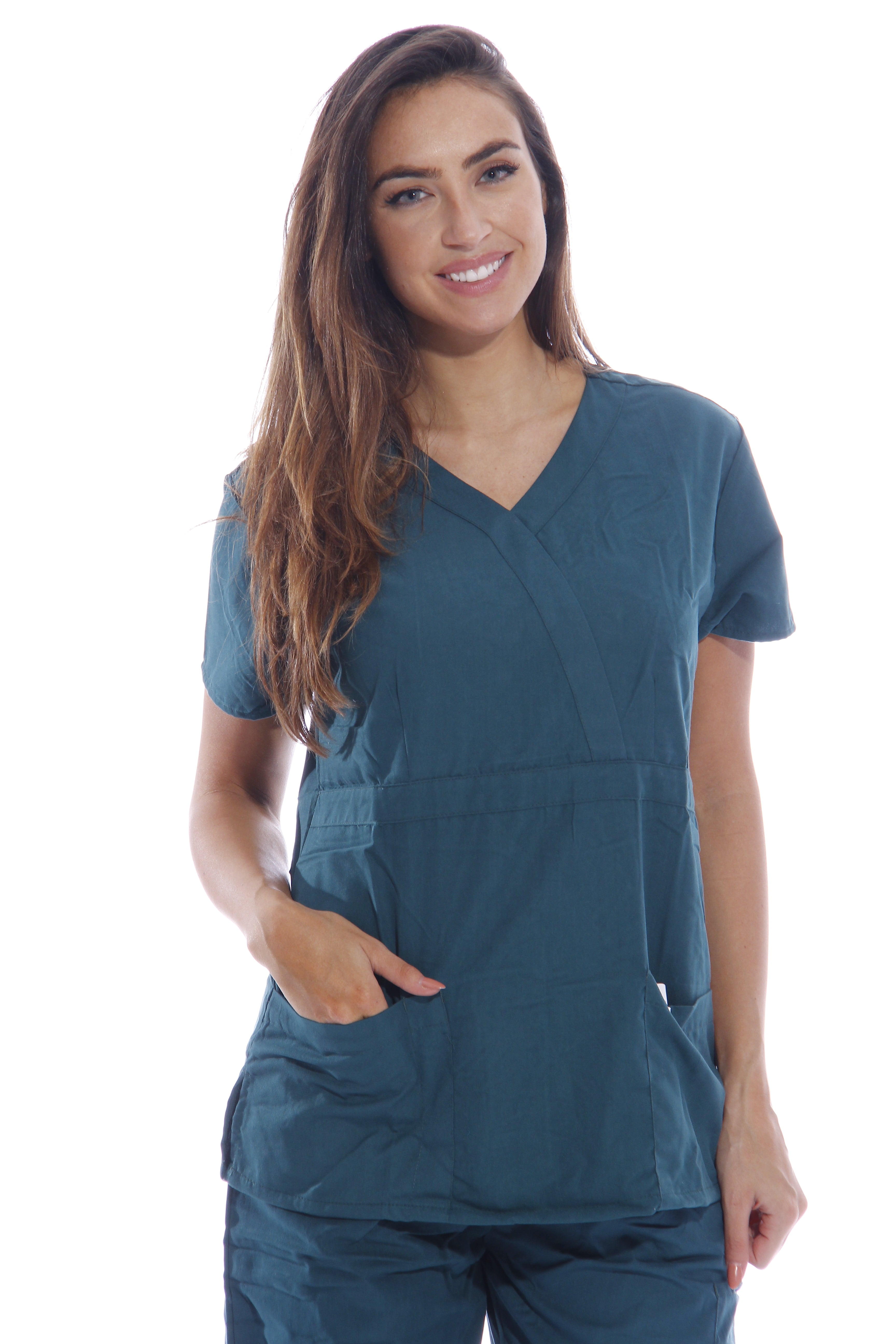 Dreamcrest 23242VTS Dreamcrest Scrub Tops / Scrubs Green (XSmall