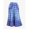 thumbnail image 3 of Rosegal Plus Size High Rise 3D Print Plaid Wide Leg Culotte Ninth Pants, 3 of 5