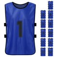 thumbnail image 2 of 12 PCS Adults Soccer Pinnies Quick Drying Football Team Jerseys Youth Sports Scrimmage Soccer Team Training Numbered Bibs Practice Sports Vest, 2 of 5