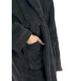 thumbnail image 2 of BC BARE COTTON Bare Cotton Kids Microfiber Fleece Shawl Robe - Girls - Black - XLarge, 2 of 5