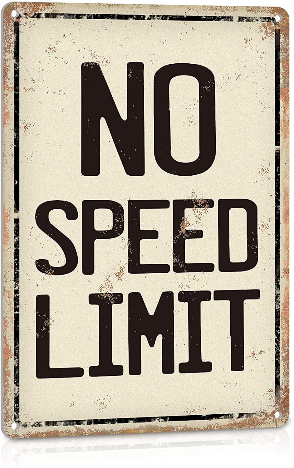 12x18 or 8x12 NO SPEED LIMIT FOR REAL MEN Aluminum Sign 