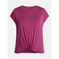 thumbnail image 5 of Time and Tru Women's Twist Cap Sleeve Top Sizes XS-XXXL, 5 of 5