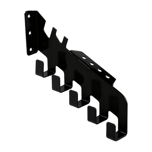 Soporte de Pared Resistente con 5 Ganchos para Cadena de Motosierra, Ideal para Escobas, Desbrozadoras, Etc. Perfecto para Garaje, Cobertizo O Taller.
