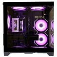 thumbnail image 3 of Hoengager King Gaming PC AMD Ryzen 5 5500 6-Core 3.6 GHzRadeon RX 9060 XT 8G 32GB DDR4 RAM 1TB PCIe and 2TB SATA SSD RGB FAN Windows 11 Prebuilt PC, 3 of 10