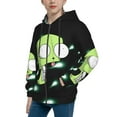 thumbnail image 2 of Invader Zim Teen Sweatshirts Hoodies Youth Hooded Hoody Fashion Zipper Coat For Boys And Girls, 2 of 7