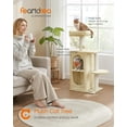 thumbnail image 2 of Rascador Cat Tree Feandrea para condominios, tamaño pequeño, de felpa, color beige, 2 of 6