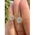 thumbnail image 3 of 3 Ct Round Cut Lab Created Diamond 14K Yellow Gold Plated Drop Dangle Earrings, 3 of 3
