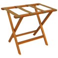 thumbnail image 2 of Wooden Mallet LR-MOTAN Deluxe Straight Leg Luggage Rack in Medium Oak with Tan Webbing, 2 of 3