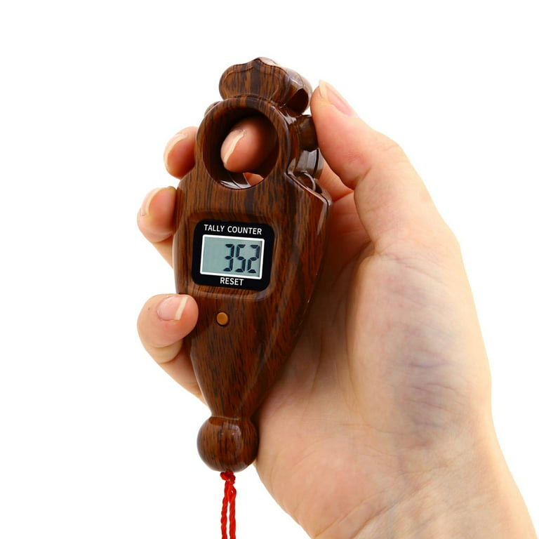 Wnvivi Digital Beads Counter,Low Noise Auto Off Digital Tasbih Counter with  Tassel,Finger Counter Buddha Beads Counter for Meditation(Type 1)