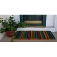 thumbnail image 2 of Imports Decor 665TCM Tapis de Porte en Fibre de Coco Imprimé à Rayures, Multicolore, 2 of 2