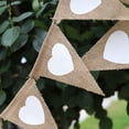 thumbnail image 4 of Banderines de arpillera de yute con forma de corazón Vintage de 4,5 M, bandera de arpillera para decoración para fiesta de boda, 4 of 7