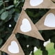 thumbnail image 1 of Banderines de Arpillera de Yute Con Corazón Vintage 4,5 m ANGGREK, 1 of 7