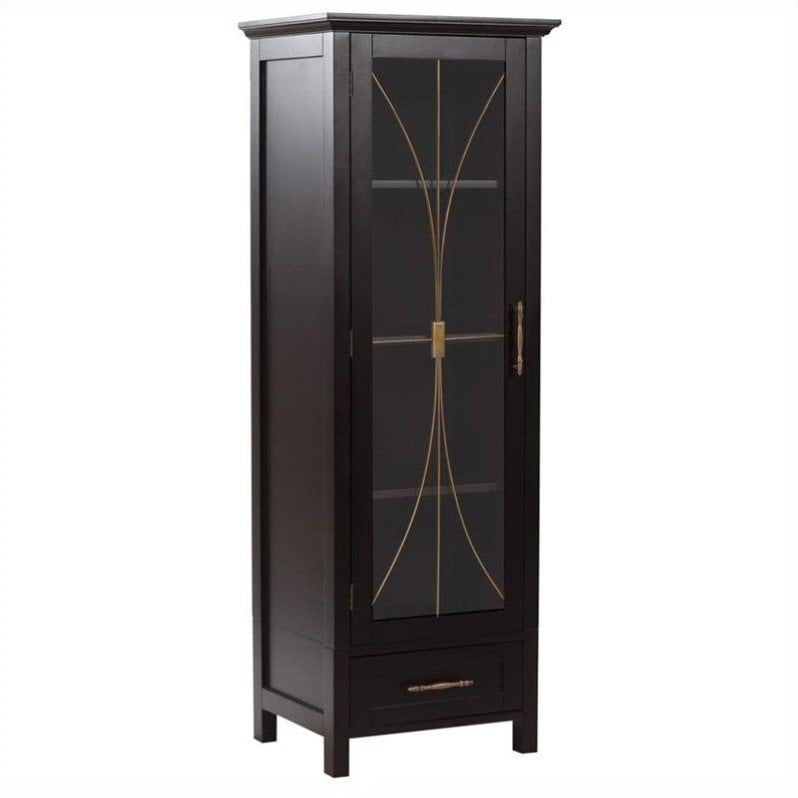 Elegant Home Fashions Delaney 49 1 Door Linen Cabinet In Dark