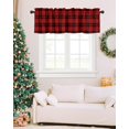 thumbnail image 6 of Valances Curtain Red Black Buffalo Check Plaid Kitchen Curtain Valances Rod Pocket Checkered Window Curtain Treatment Short Topper Curtains for Kitchen Bathroom Living Room 1 Panel 54x18 Inch, 6 of 6