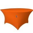 thumbnail image 1 of TCSpandex72Rx30H-OrangeX48 Round Spandex Tablecloth, Orange - 72 x 30 in., 1 of 1