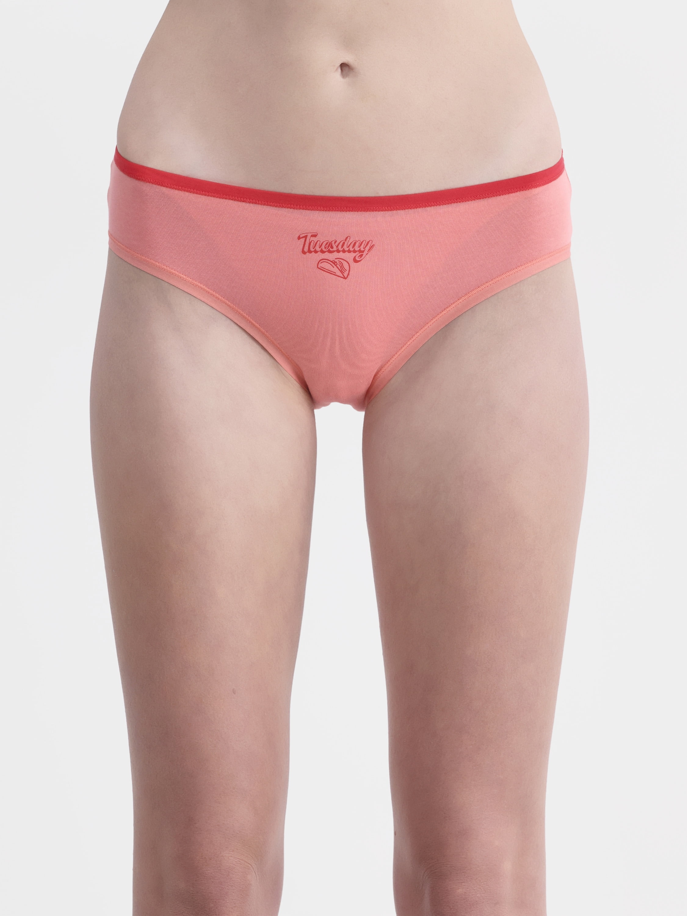 No Boundaries Cotton Hipster Panties, Days of the Week - 7 Pack, Women’s and Women’s Plus, Sizes XS-XXXL