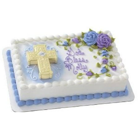 Ornate Cross Box Birthday Party Cake Decoration Topper Kit