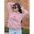 thumbnail image 3 of Positivity With Groovy Flower Hoodie Women -Image by Shutterstock, Female Small, 3 of 4