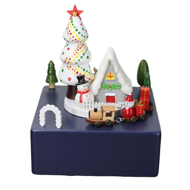 Caja musical Zulema de madera con temática de Navidad decoración del hogar