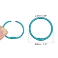 thumbnail image 2 of Unique Bargains 30mm Loose Leaf Binder Rings, 12Pcs 2.2mm Metal Flash Card Book Binding Rings for Key Chain Card, Light Blue, 2 of 7
