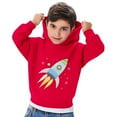 thumbnail image 4 of Piuwrlz Girl Winter Hoodies Kids Hood Sweatshirts Loose Hoodie Red Size 5 Years, 4 of 5