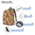 thumbnail image 4 of Yiaed Colored Large Mushrooms and Leaves Print Backpack, Premium Laptop Backpack, Travel Backpack for Women, Lightweight Backpacks, Comfortable Back Pack-Medium, 4 of 5