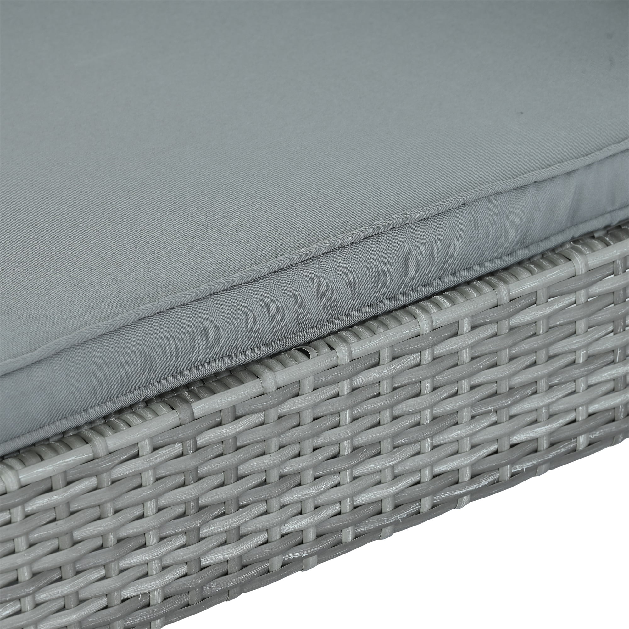 Pefilos 38" PE Wicker Dog Sofa Bed Elevated Raised Rattan Pet Bed for Indoor/Outdoor with Removable Cushion Lounge, Gray Pefilos 38" PE Wicker Dog Sofa Bed Elevated Raised Rattan Pet Bed for Indoor/Outdoor with Removable Cushion Lounge, Gray