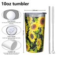 thumbnail image 4 of Sunflower 10oz Tumblers Stainless Steel Tumbler with Lid and Straw,Vacuum Insulated Double Wall Travel Tumbler Cups with Cleaning Brush for Coffee, Tea, 4 of 4