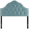 thumbnail image 4 of Modway Sovereign Queen Diamond Tufted Performance Velvet Headboard in Light Blue, 4 of 5