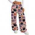 thumbnail image 4 of Trgacdwlo Women Halloween Pajama Pants Loose Fit Sleepwear Womens Lounge Pants Funny Pumpkin Ghost Fall Cozy Comfy Womens Pajama Bottoms, 4 of 5