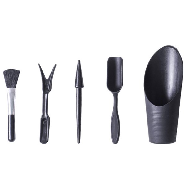 MATHOWAL Black Edition Gardening Tool Set Terrarium Succulent Plants